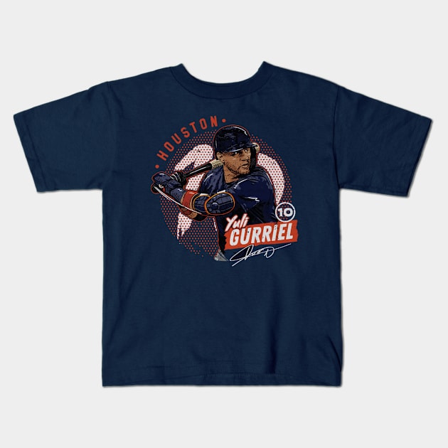 Yuli Gurriel Houston Dots Kids T-Shirt by Jesse Gorrell